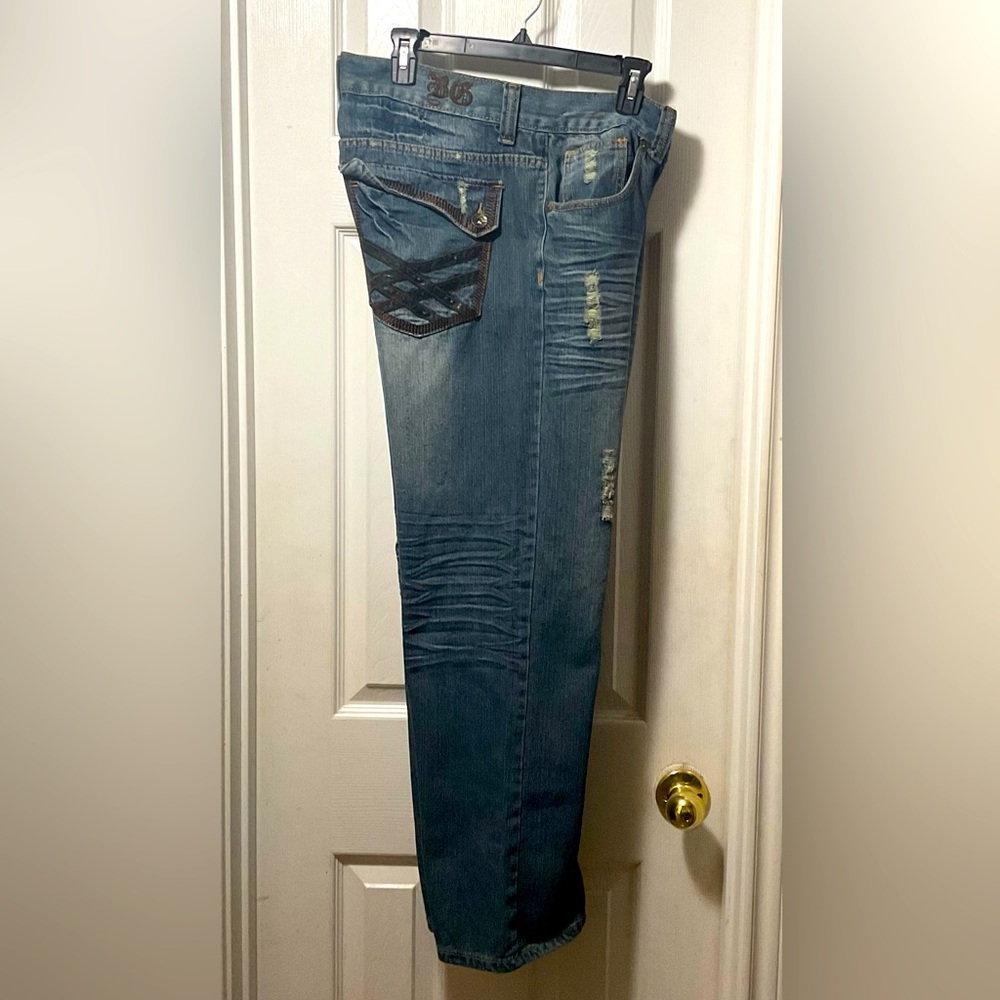 Blue Gear Distress jeans